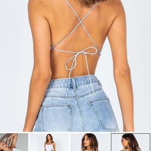 Princess Polly Julia Top Satin Wrap